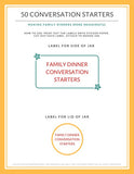 50 Family Dinner Conversation Starter Cards | 5 pages