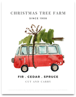 Christmas Tree Farm  Van | Art Print