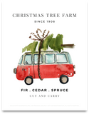 Christmas Tree Farm  Van | Art Print