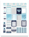 Gray and Teal Planner Stickers | Printable Planner Stickers | 4 pages