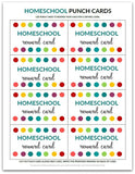Homeschool Punch Card | Reward Card for Kids