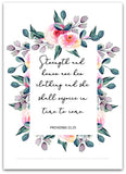 Proverbs 31:25 Art Print