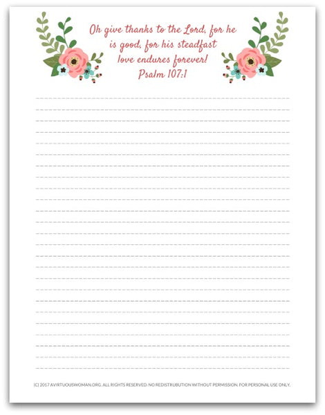 Spring Floral Gratitude Journal | 10 Pages