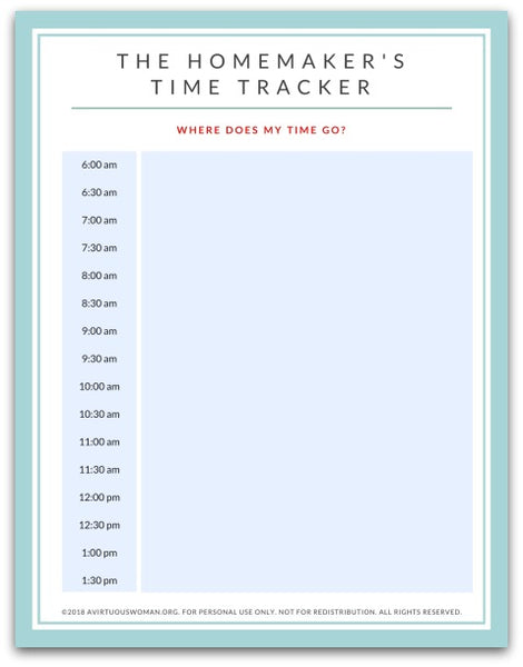 The Homemaker's Time Tracker