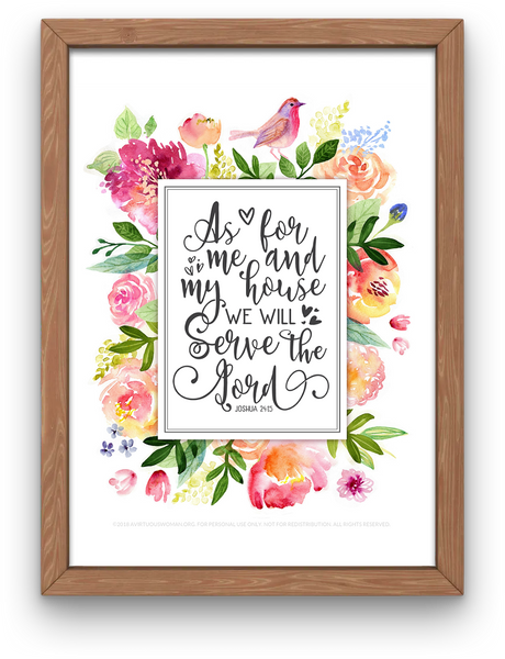 As for Me and My House We Will Serve the Lord | Art Print