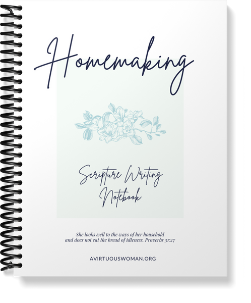 Homemaking Scripture Writing Notebook | 38 Pages